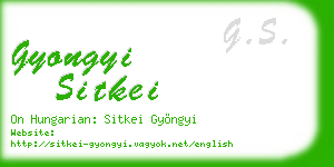 gyongyi sitkei business card